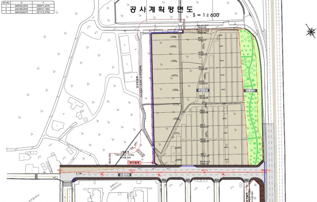 1. 경주시, 경찰서 신청사 예정지 ‘소유권 확보(’부지조성 공사계획 평면도)